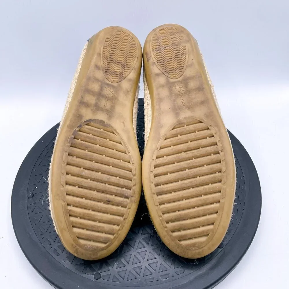 Beacon Womens Terri Faux Leather Slip On Espadrilles shoes size 8.5